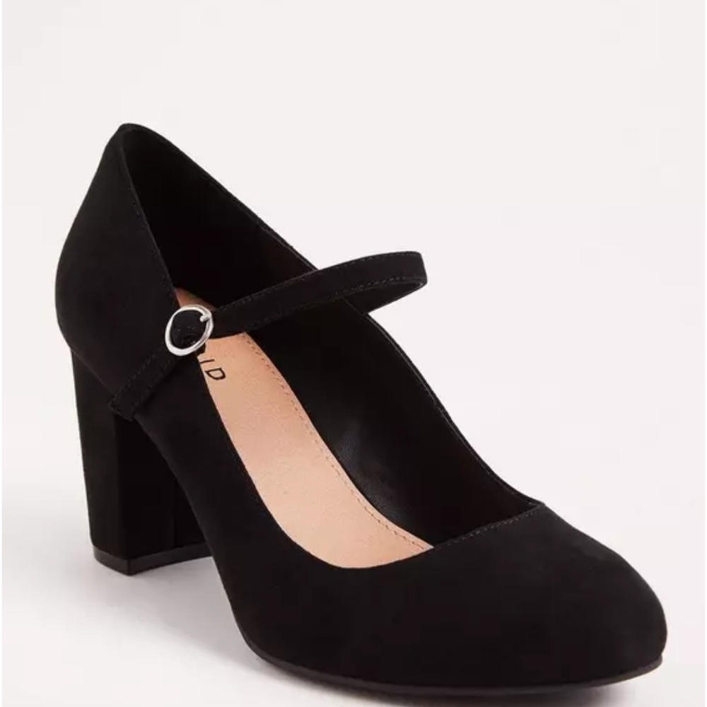 torrid Black Suede Mary Jane Block Heels - Picture 2 of 3